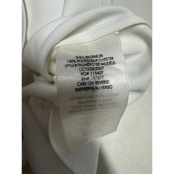 Alice + Olivia Womens 6 Melina One Shoulder Shift Dress White Asymmetrical Class - Picture 8 of 8